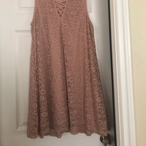 Dusty Rose Lace Aline Dress